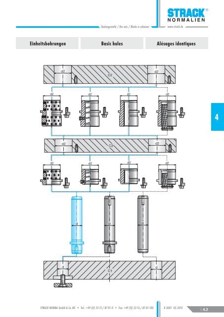 combi-säulengestelle combi-die sets combi-blocs a colonnes - Strack