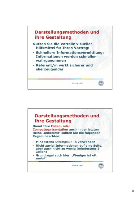 Vorbereitung Referate - Humanwissenschaftliche Fakultät ...