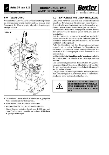 BEDIENUNGS- UND WARTUNGSHANDBUCH Seite ... - tta-shop.de