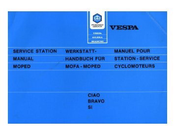 Vespa Ciao Bravo SI servicemanual - Scootergrisen.dk