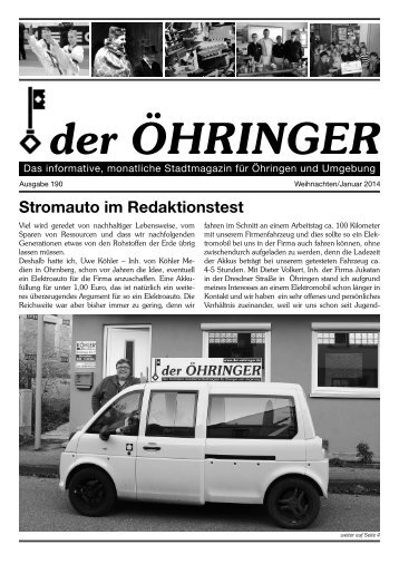 Januar 2014 der Öhringer Ausgabe 190