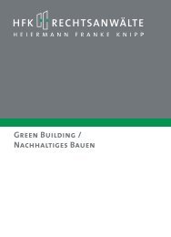 Green Building / Nachhaltiges Bauen - HFK RechtsanwÃ¤lte