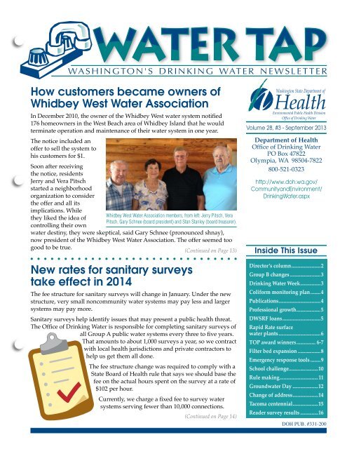 Water Tap - Washington State Department of Health