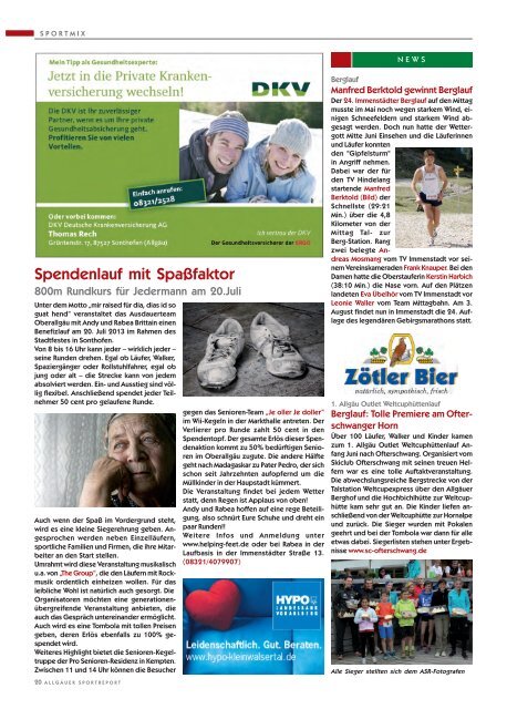 ASR Sport Ausgabe Juli 2013 - Allgäu Sport Report