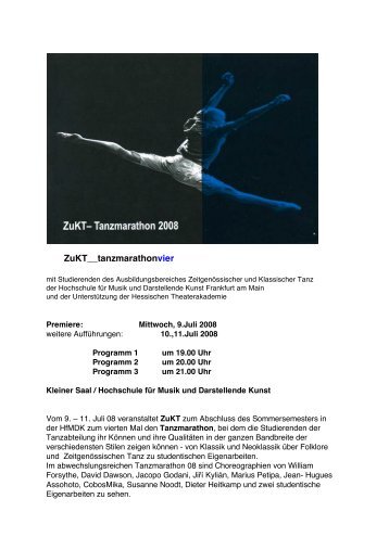 ZuKT_tanzmarathon - HfMDK Frankfurt