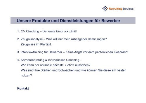 Unsere Produkte und Dienstleistungen für Bewerber - Bertelsmann