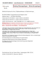Massageliege - Rilogistic Berlin