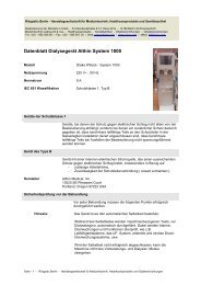 Datenblatt DialysegerÃ¤t Althin System 1000 - Rilogistic Berlin
