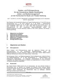 Kultur- und Medienmanagement (Präsenzstudium) - Hochschule für ...