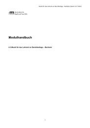 Musik fÃ¼r das Lehramt an Berufskollegs (Modulhandbuch) - Bachelor