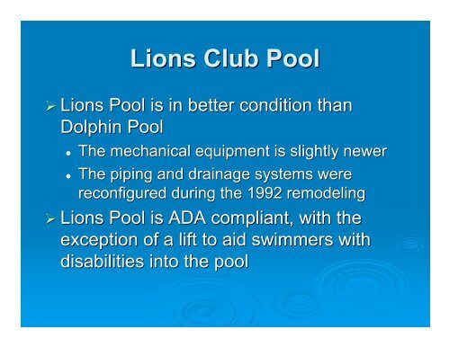 Outdoor Swimming Pool PowerPoint - Homewood Flossmoor Park ...