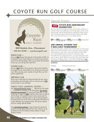 COYOTE RUN GOLF COURSE - Homewood Flossmoor Park District