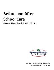AM/Extra Innings Parent Handbook - Homewood Flossmoor Park ...