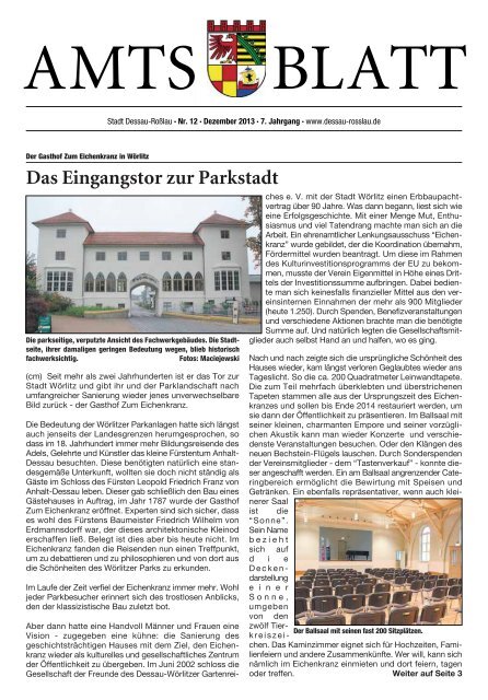 Amtsblatt für die Stadt Dessau-Roßlau – Amtliches Verkündungsblatt