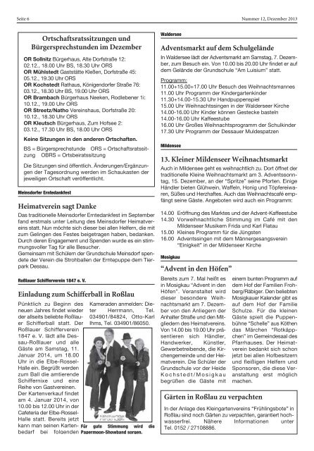 Amtsblatt für die Stadt Dessau-Roßlau – Amtliches Verkündungsblatt