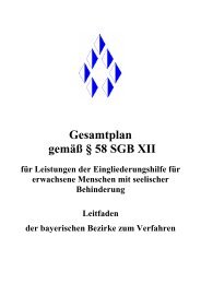 Gesamtplan gemäß § 58 SGB XII - Bezirk Oberbayern