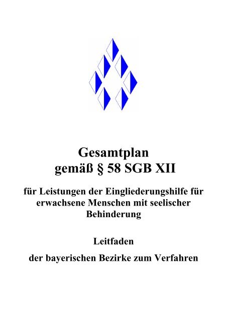 Gesamtplan gemäß § 58 SGB XII - Bezirk Oberbayern