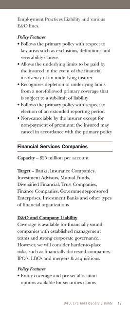 HFP Product Guide - Hartford Financial Products (HFP)