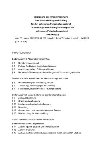 APrOPol gD ab 32. Jg..pdf - Hochschule für Polizei