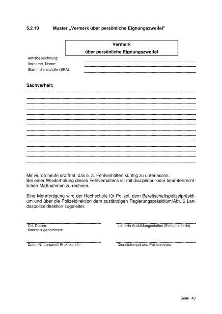 Praxisbegleitheft Grundpraktikum.pdf - Hochschule für Polizei