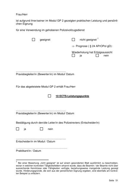 Praxisbegleitheft Grundpraktikum.pdf - Hochschule für Polizei