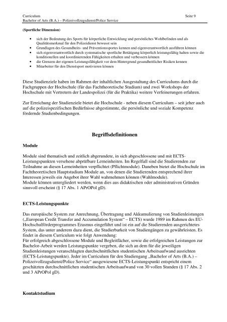 Curriculum 33. Jg. 16.01.2013.pdf - Hochschule für Polizei