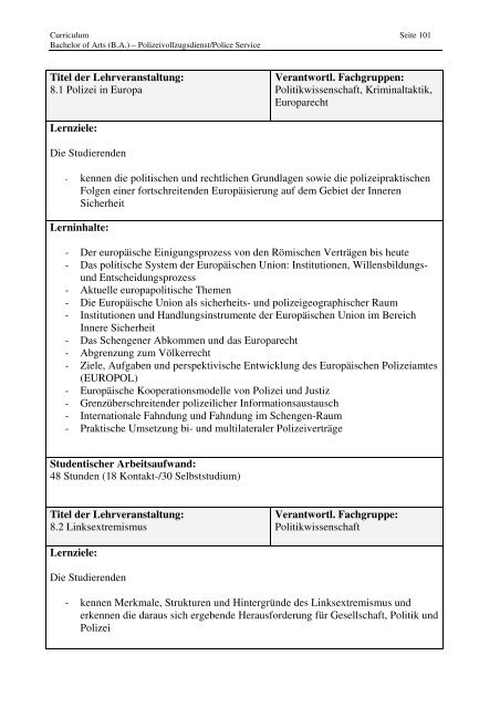 Curriculum 33. Jg. 16.01.2013.pdf - Hochschule für Polizei