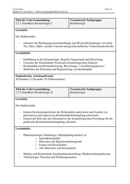 Curriculum 33. Jg. 16.01.2013.pdf - Hochschule für Polizei