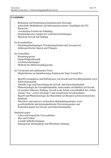 Curriculum 33. Jg. 16.01.2013.pdf - Hochschule für Polizei