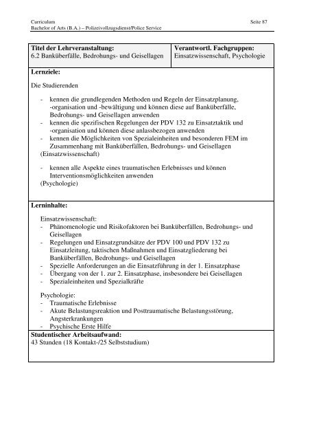 Curriculum 33. Jg. 16.01.2013.pdf - Hochschule für Polizei