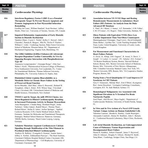 15th Annual Scientific Meeting - Heart Failure Society of America