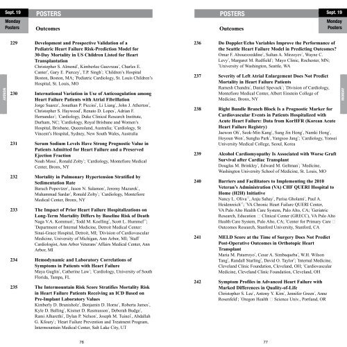 15th Annual Scientific Meeting - Heart Failure Society of America