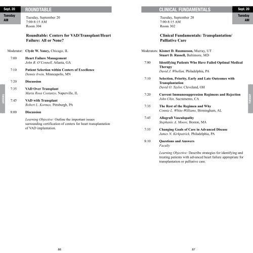 15th Annual Scientific Meeting - Heart Failure Society of America