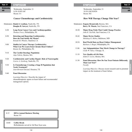 15th Annual Scientific Meeting - Heart Failure Society of America