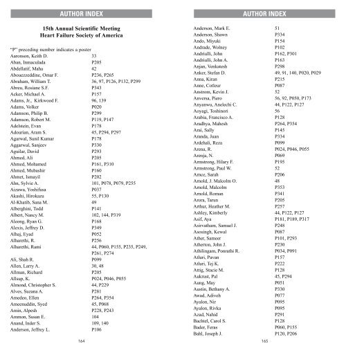 15th Annual Scientific Meeting - Heart Failure Society of America