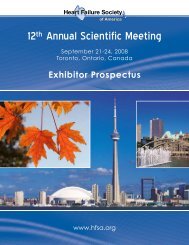 Exhibitor Prospectus - Heart Failure Society of America