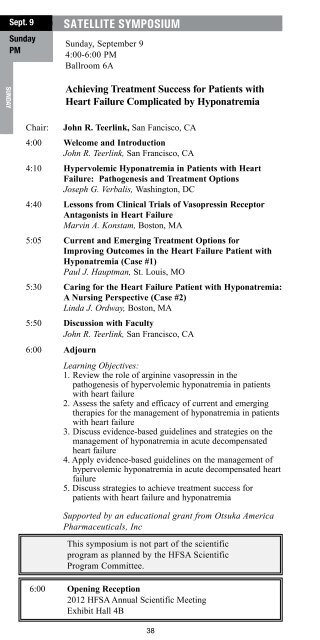 16th Annual Scientific Meeting - Heart Failure Society of America