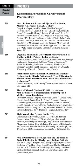 16th Annual Scientific Meeting - Heart Failure Society of America