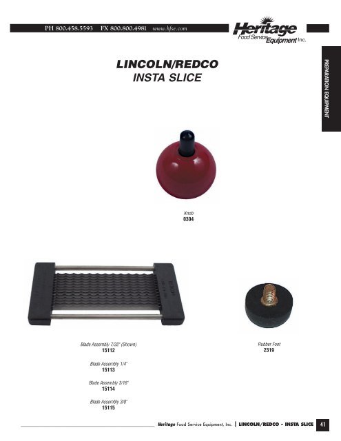 SONIC Common Replacement Parts For Store Level