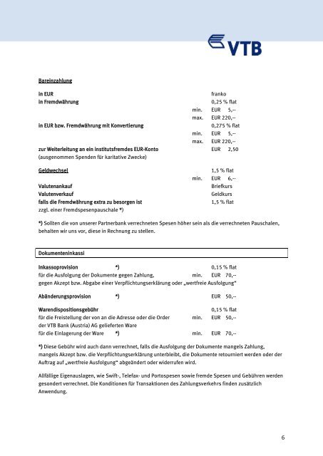 Konditionen für den Geschäftsverkehr mit Firmenkunden gültig ab ...