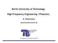 Optical transmission systems - Hochfrequenztechnik-Photonics - TU ...