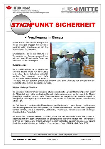 Verpflegung im Einsatz