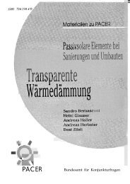 Passivsolare Massnahmen bei Sanierungen und ... - Energie.ch