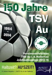Zeitung vom 25.08.2013 - TSV Au id Hallertau