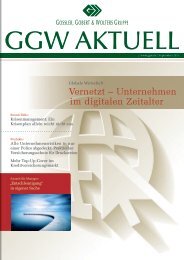 GGW Aktuell 08/2013 - Gossler, Gobert & Wolters Gruppe
