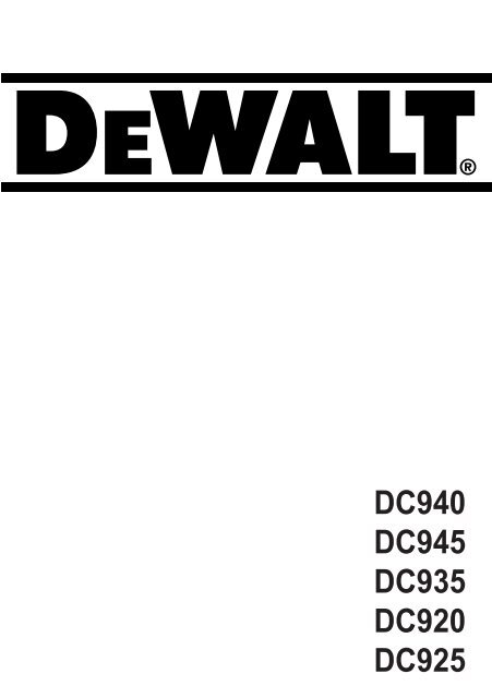 DC940 DC945 DC935 DC920 DC925
