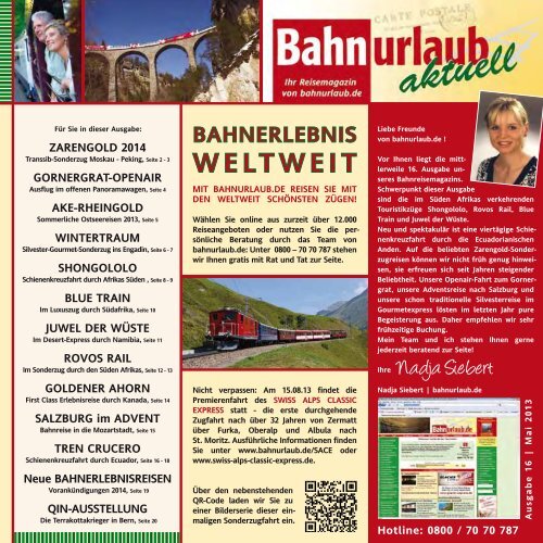 Mai 2013 - Bahnurlaub.de