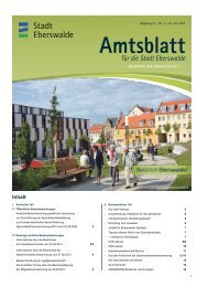 für die Stadt Eberswalde Amtsblatt