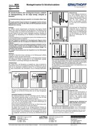 4.1 Montagehinweise für Schallschutztüren - Grauthoff