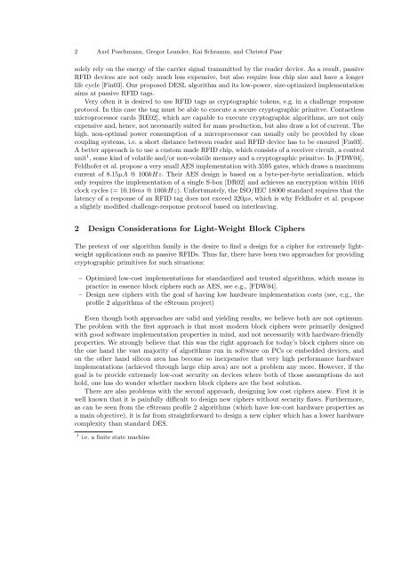 A Family of Light-Weight Block Ciphers Based on DES Suited for ...